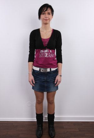 18 tear old schoolgirl Tiff Bannister takes selfies while disrobing in bedroom